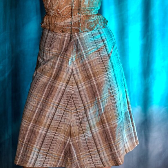 Vintage 70's Plaid Aline Skirt From Jr.Things - Picture 3 of 10